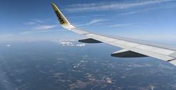 Spirit Airlines plane over Georgia
