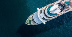Cruise ship from above