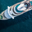 Cruise ship from above