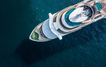 Cruise ship from above