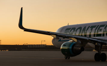 Frontier Airlines aircraft on the tarmac