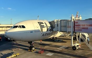 Le vol inaugural Vancouver-Fiji à son arrivée à Nadi