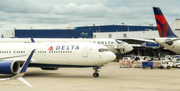 Delta Air Lines plane at Seattle-Tacoma International Airport