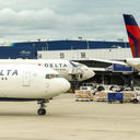 Delta Air Lines plane at Seattle-Tacoma International Airport