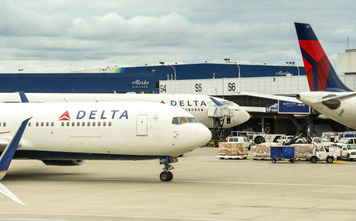 Delta Air Lines plane at Seattle-Tacoma International Airport