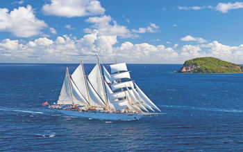 Star Clipper ships feature teak decks and modern amenities