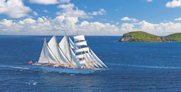 Star Clipper ships feature teak decks and modern amenities
