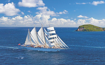 Star Clipper ships feature teak decks and modern amenities