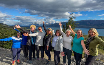 Author and group in Patagonia.
