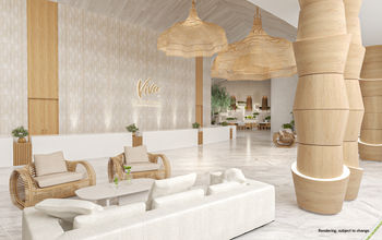 Lobby rendering for Viva Miches by Wyndham