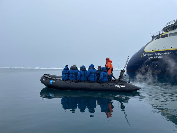 When landings were not possible, travelers can still get out and explore on Zodiac cruises When landings were not possible, travelers can still get out and explore on Zodiac cruises
