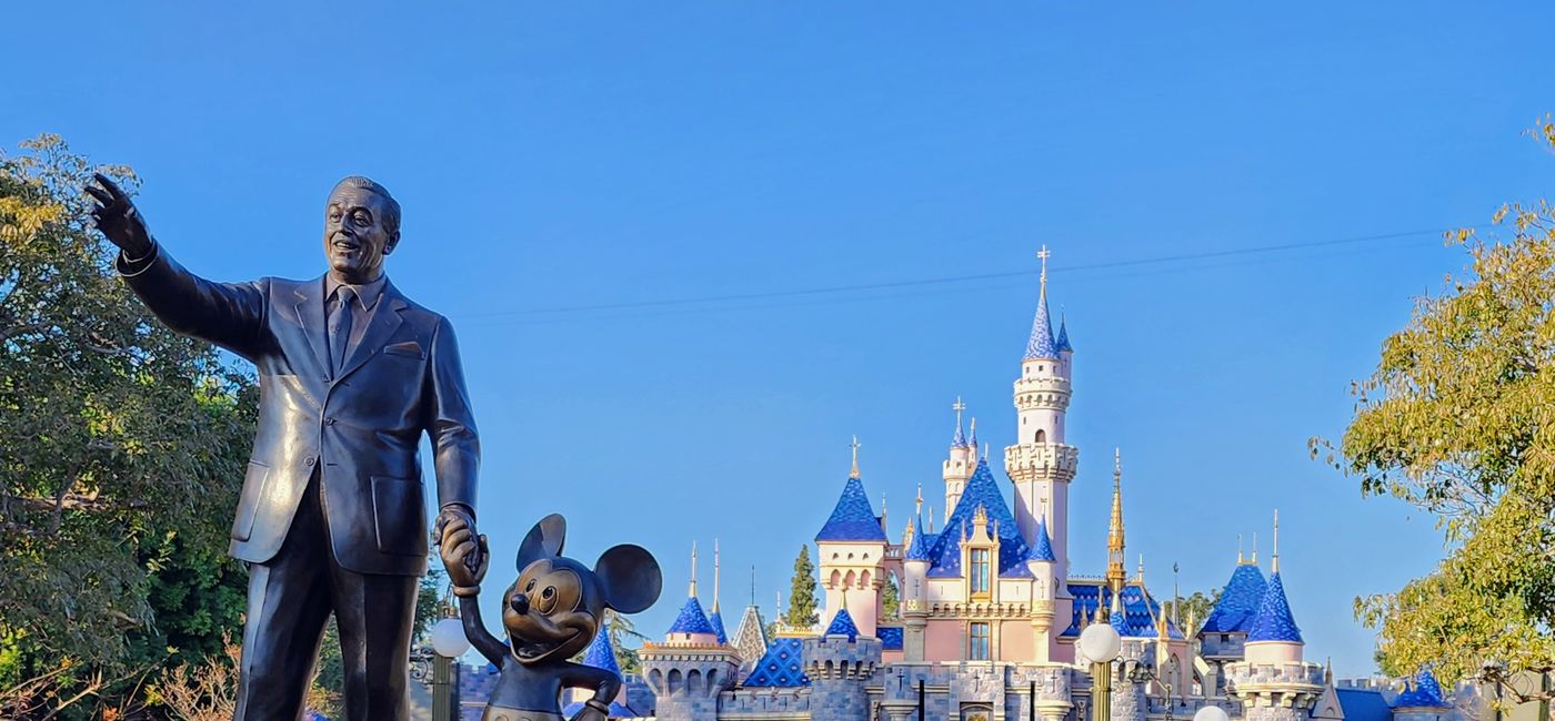Image: Sleeping Beauty Castle, as behind the "Partners" statue at the Disneyland Resort, Anaheim, California. (Photo Credit: Laurie Baratti)