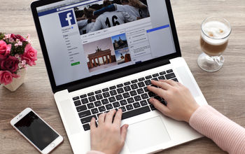 Facebook user on a laptop