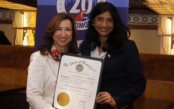 Maryland Lt. Gov. Aruna Miller and Carnival President Christine Duffy.