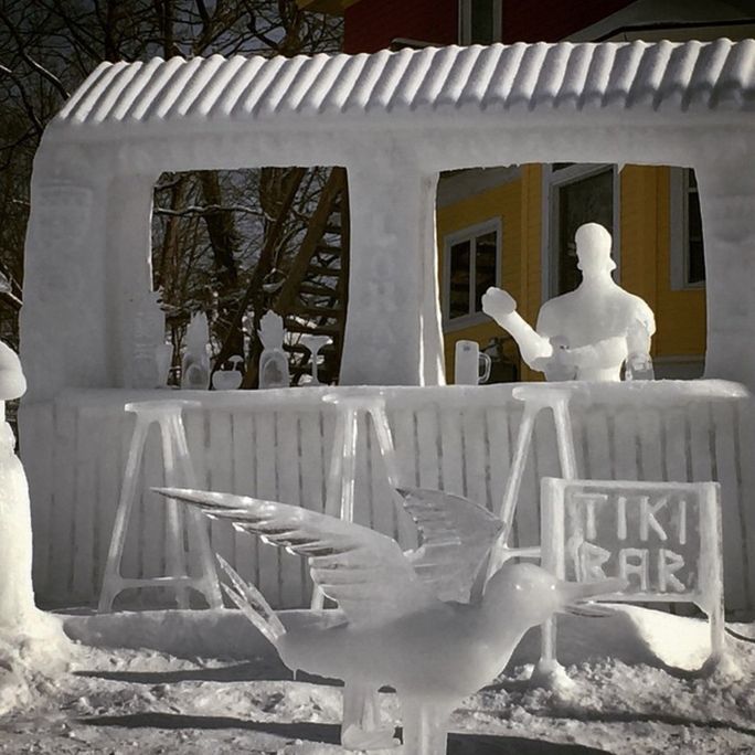 ice sculpture, Michigan Tech, Winter Carnival