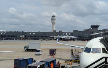 Air traffic control tower, airport