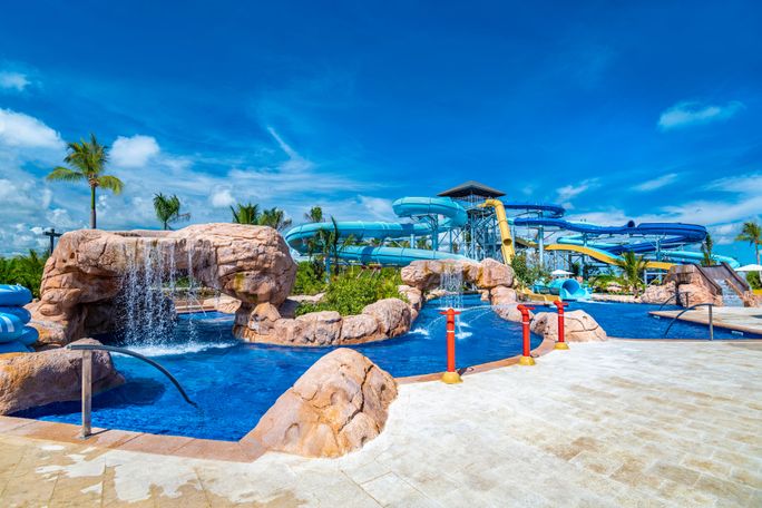 Hyatt Ziva Cap Cana water park, family fun, swim, swimming, resort, all inclusive, family friendly, pool, slide, international, luxury
