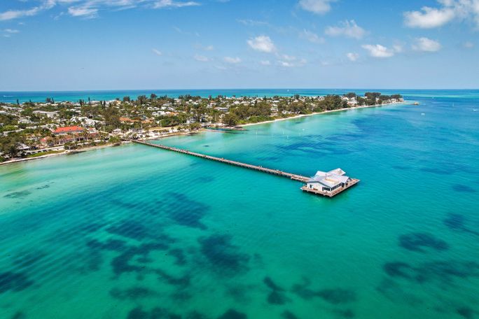 Aerial view of Anna Maria Island, Florida Aerial view of Anna Maria Island, Florida