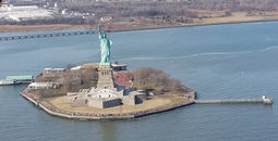 The Statue of Liberty, seen during a helicopter tour with Liberty Helicopter Sightseeing Tours