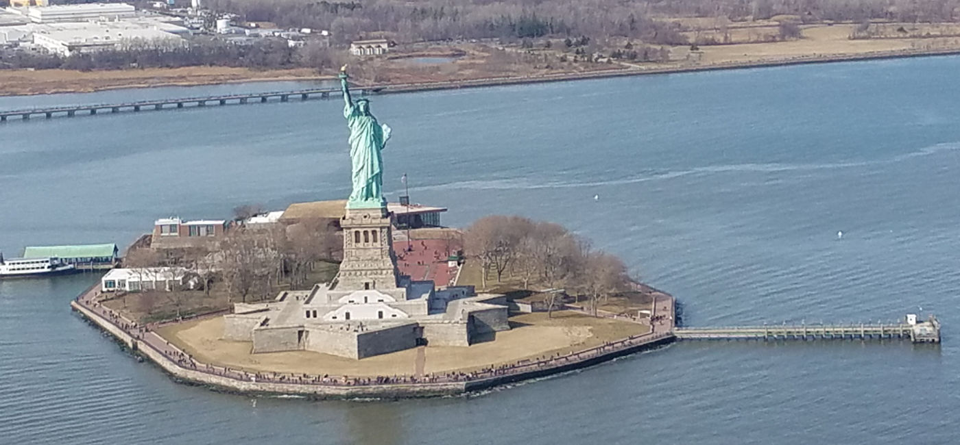 Image: PHOTO: The Statue of Liberty, seen during a helicopter tour with Liberty Helicopter Sightseeing Tours. (Photo by Derek Major)