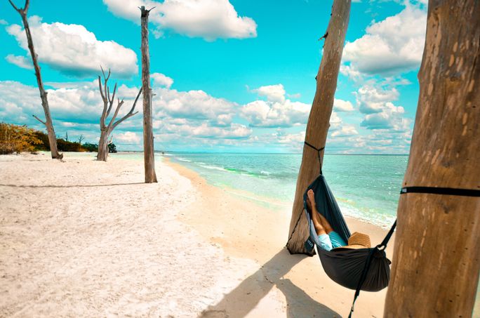 Relaxing in a hammock Relaxing in a hammock
