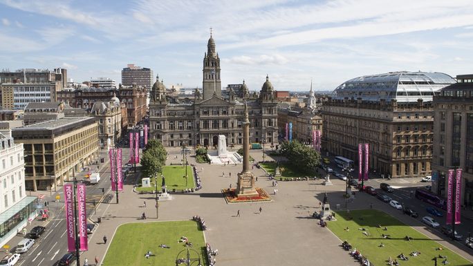 George Square, the principal civic square in the city of Glasgow, Scotland, is named after King George III.