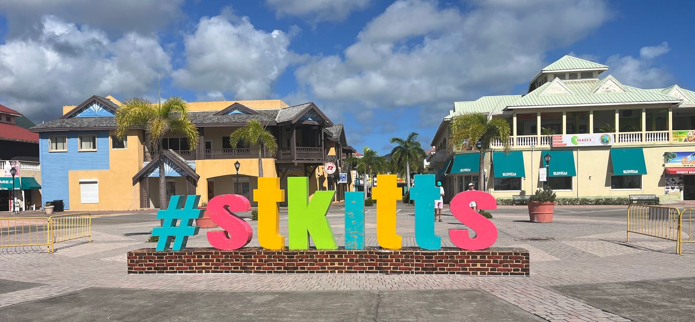 Image: St. Kitts sign. (Photo Credit: Brenda O'Neale)