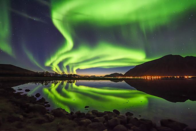 Aurora lights over Vesterålen.