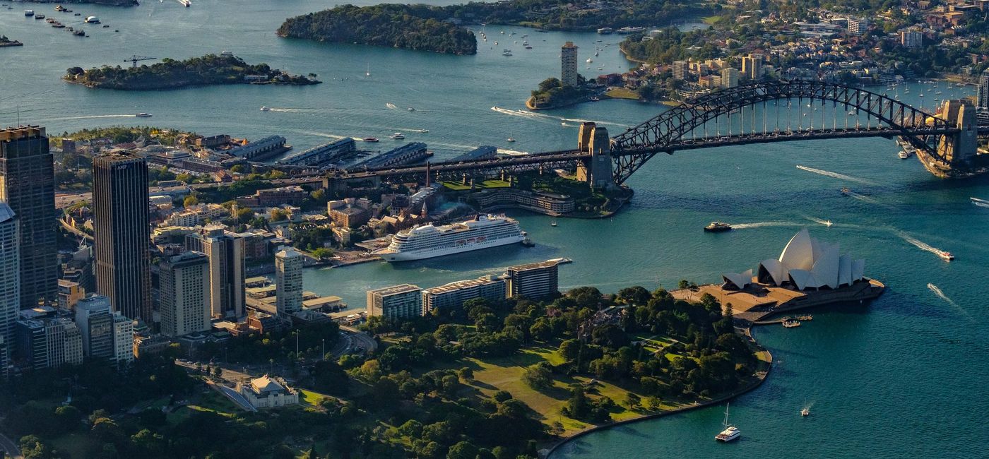 Image: A Viking ship in Sydney, Australia. (Source: Viking)