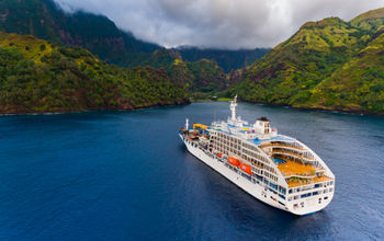 The Aranui 5 in Fatu Hiva