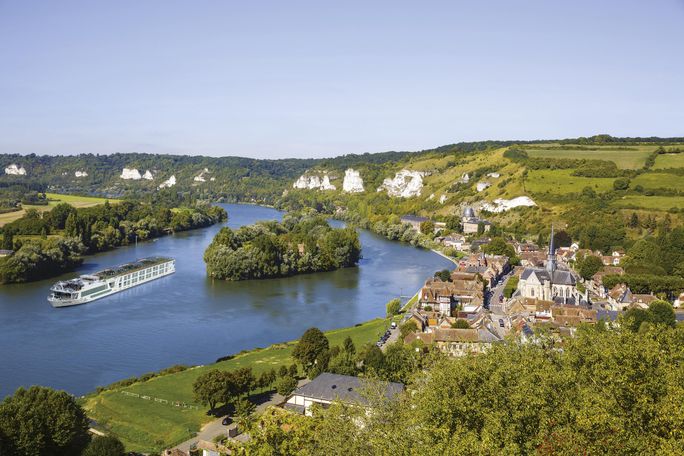 The Scenic Gem. The Scenic Gem sails alongside Normandy.