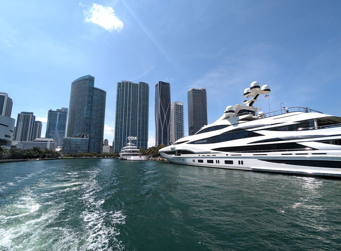 Yachts in Miami, luxury, travel, yacht, boat, fancy