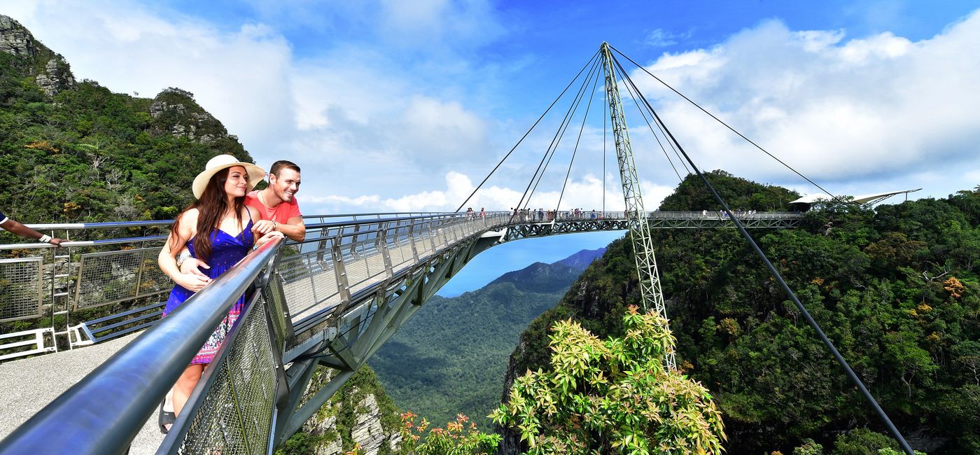 Image: Tourists enjoying the Sky Bridge in Langkawi, Malaysia. (Photo Credit: Tourism Malaysia)