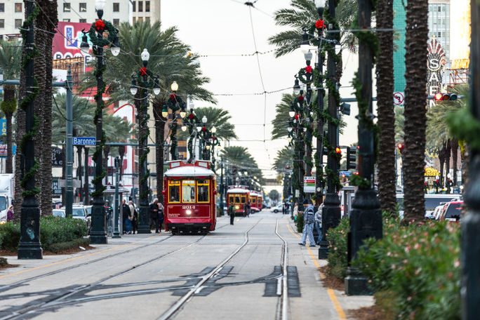 Streetcar at Christmastime