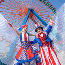 Patriotic street performers at Cedar Point