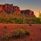 Desert sunset with mountain near Phoenix, Arizona