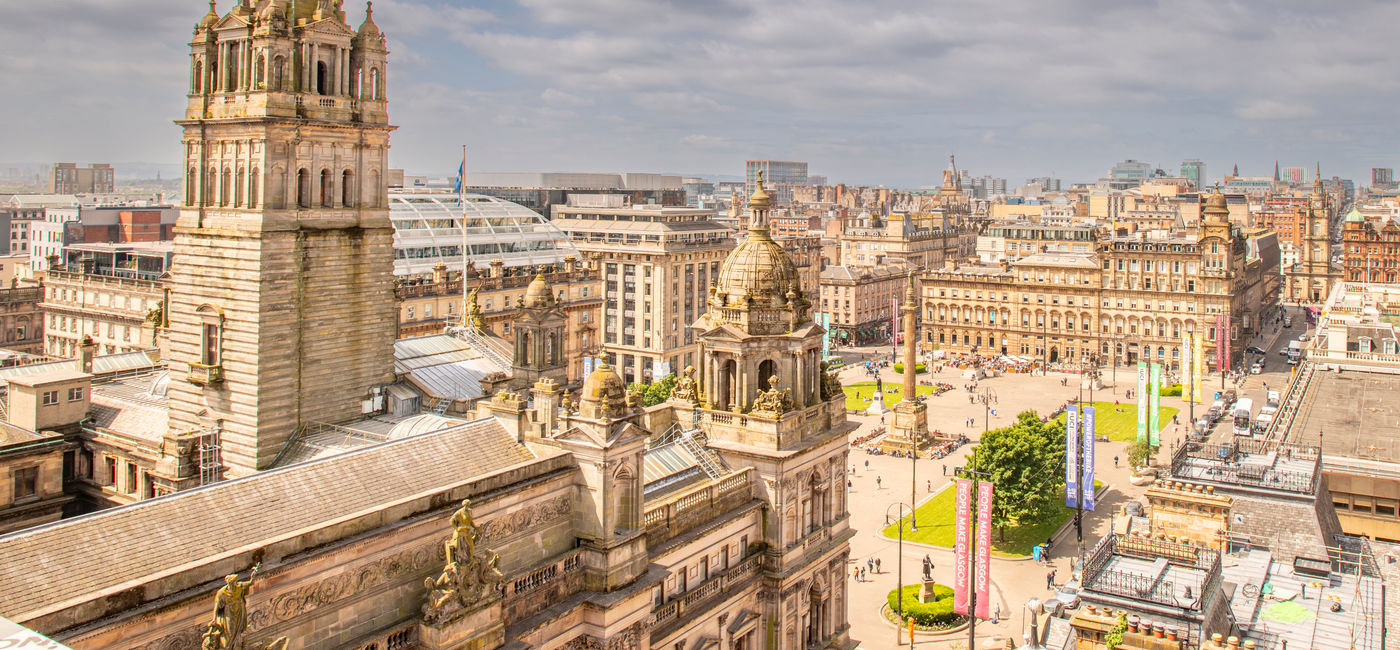 Image: George Square in Glasgow (Photo Credit: Glasgow Life / Paul Watt Photography / Visit Glasgow)
