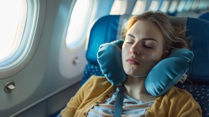 Bring in comfortable items such as neck pillows and lumbar support for use during flight. Bring in comfortable items such as neck pillows and lumbar support for use during flight.