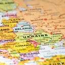 Map showing Ukraine and surrounding Eastern European countries