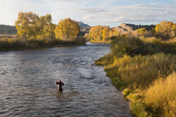 Fly fishing at Wyoming's Bush Creek Ranch