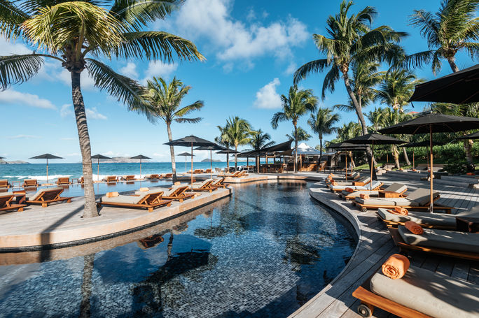 The pool at Hotel Christopher St. Barth, Saint Barthelemy. The pool at Hotel Christopher St. Barth, Saint Barthelemy.