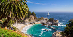 Beautiful Julia Pfeiffer beach in Monterey County, California