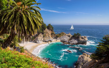 Beautiful Julia Pfeiffer beach in Monterey County, California
