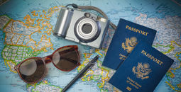 Passports to world travel, passport, travel, map, planning, plan,