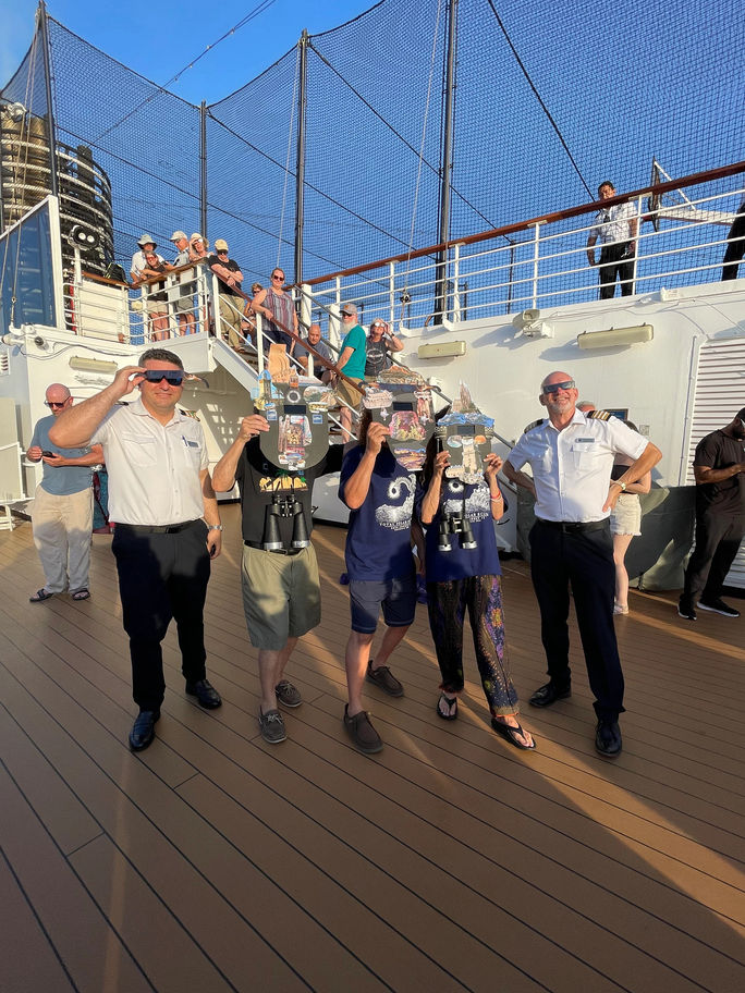 Thousands of Holland America Line guests enjoyed the eclipse aboard Nieuw Statendam, Oosterdam and Zuiderdam Thousands of Holland America Line guests enjoyed the eclipse aboard Nieuw Statendam, Oosterdam and Zuiderdam