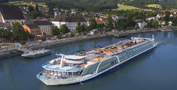 Exterior of the AmaMagna on the Danube River