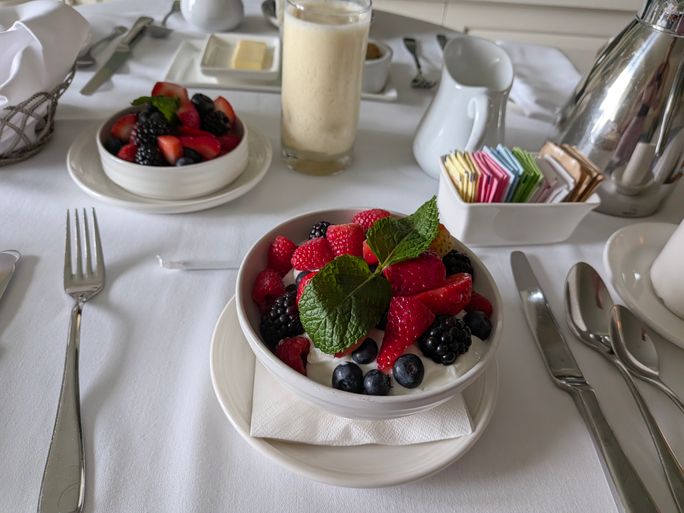 Breakfast in bed gets a California upgrade at Shutters on the Beach, Santa Monica. Breakfast in bed gets a California upgrade at Shutters on the Beach, Santa Monica.
