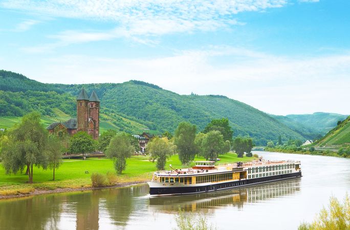 A Trafalgar river cruise ship in the Rhine A Trafalgar river cruise ship in the Rhine