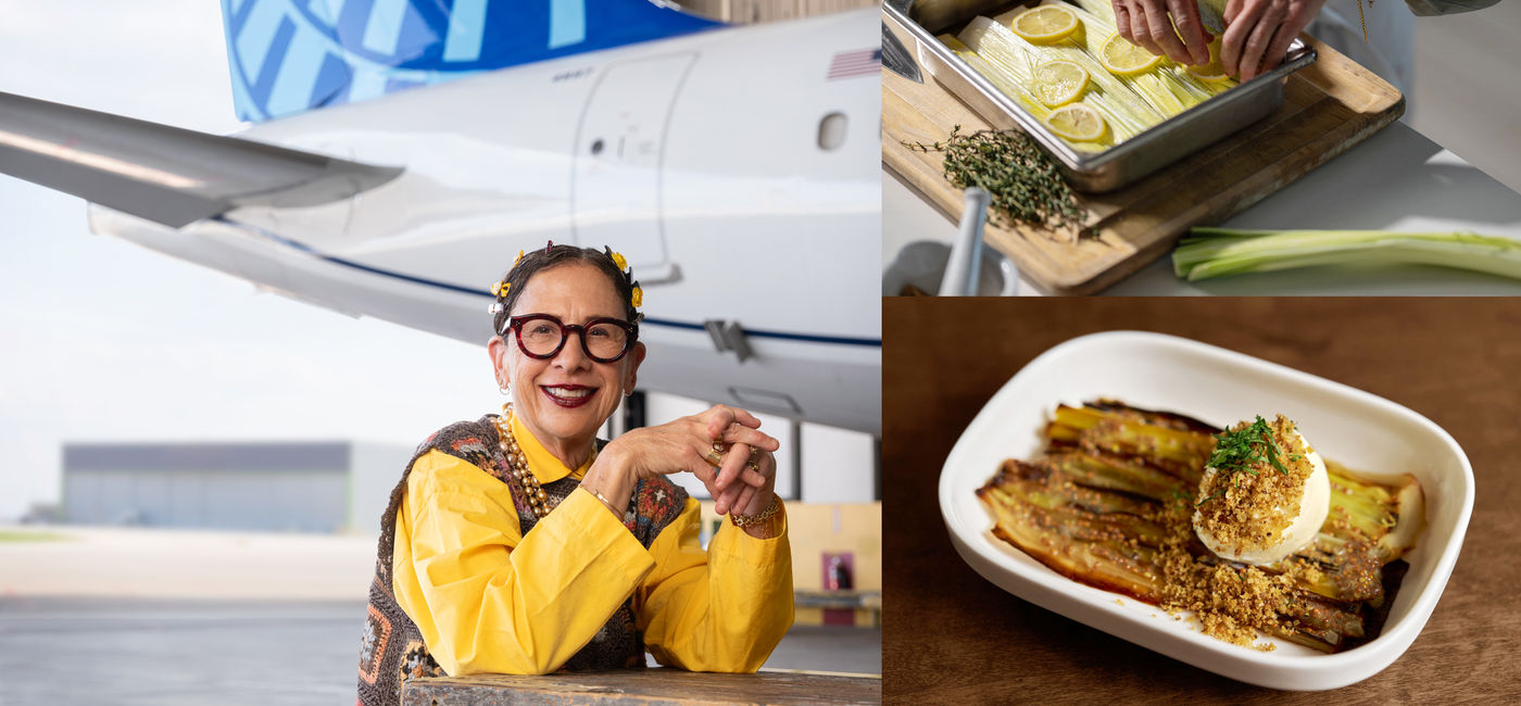 Image: Nancy Silverton and her new dishes for United Polaris (Photo Credit: Courtesy United Airlines)