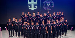 Inter Miami CF wearing new Royal Caribbean jerseys